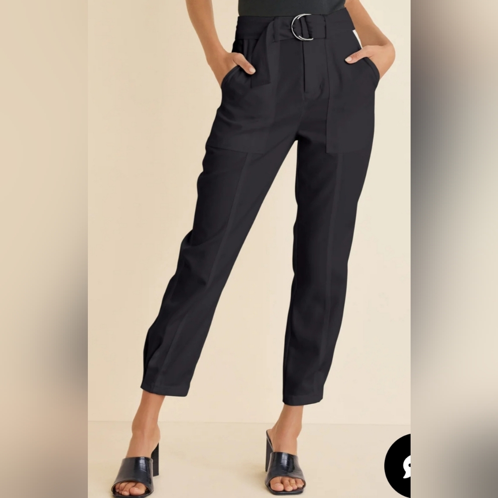 Venus Relaxed Twill Straight Pant Black